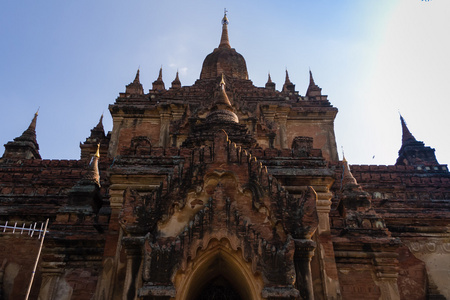 缅甸的Htilominlo神庙巴甘缅甸