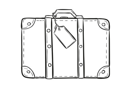 涂鸦行李箱图片-涂鸦行李箱素材-涂鸦行李箱插画-摄图新视界