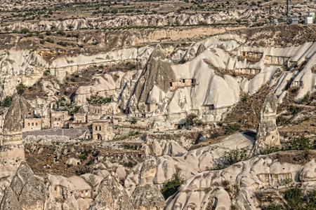 在 Capadocia，土耳其的岩石