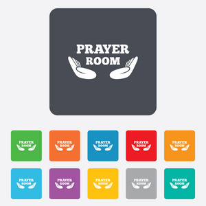 祈祷室标志图标。宗教祭司符号