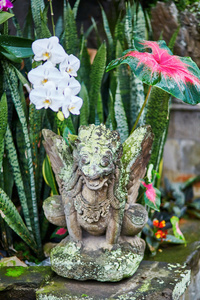 传统的巴厘岛雕塑在巴厘岛，巴厘岛