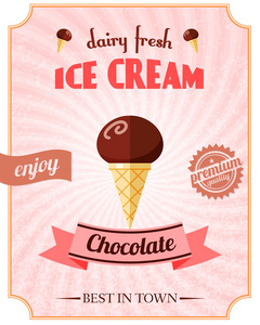 巧克力冰激淋海报