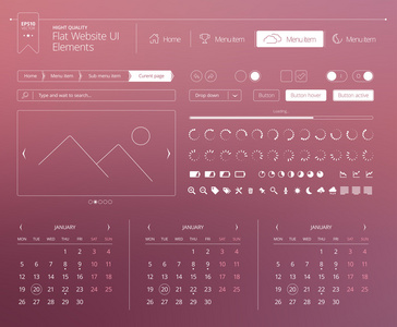平面网站 Ui 元素