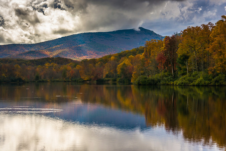 秋天的颜色和 Julian 价格湖，沿蓝光的几点思考