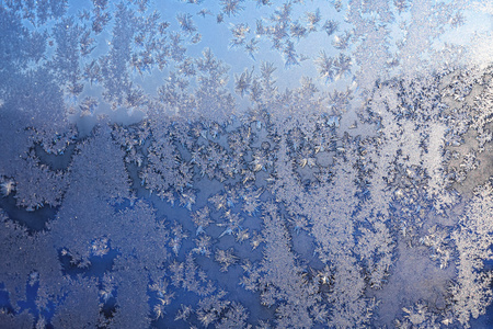 雪花和冰冻结窗口