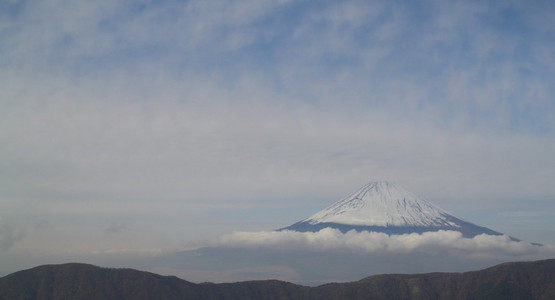 从河口湖富士山的视图