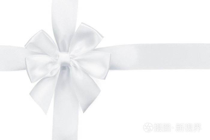 白丝带蝴蝶结