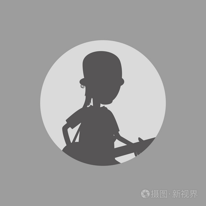 剪影头像肖像图片