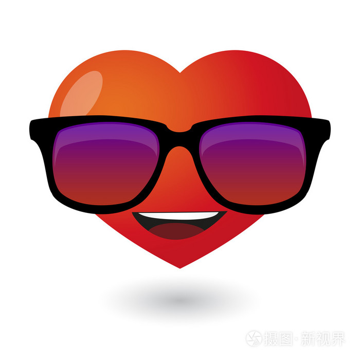 可爱的心头像戴眼镜