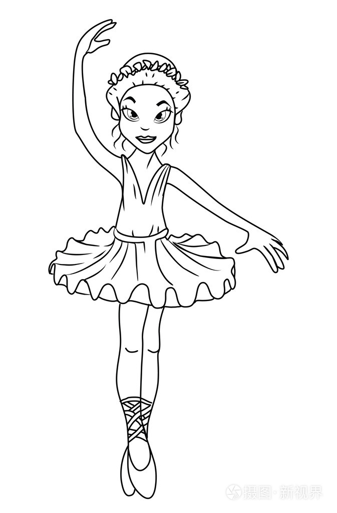 芭蕾舞女演员插画-正版商用图片1hbxh2-摄图新视界