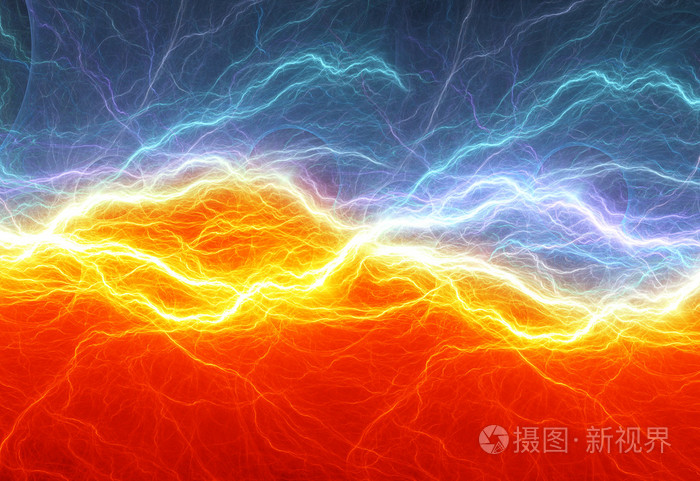 火与冰抽象闪电背景