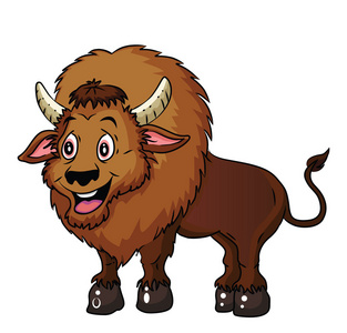 野牛卡通插图照片