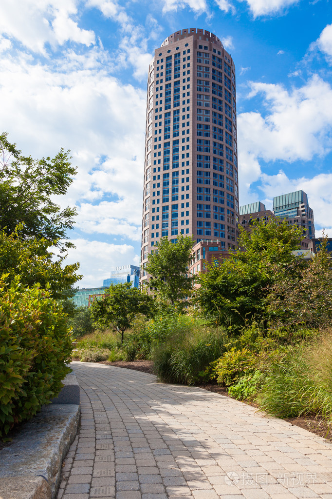 现代建筑在波士顿金融区-美国