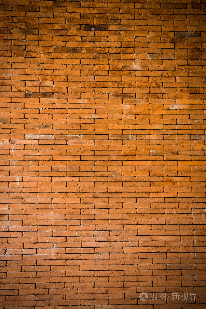 红砖砌墙的背景和纹理