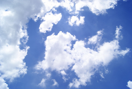 蓝蓝的天空和洁白的云朵