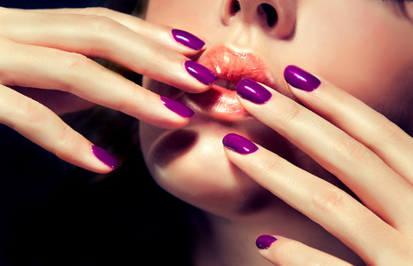 紫修指甲模型