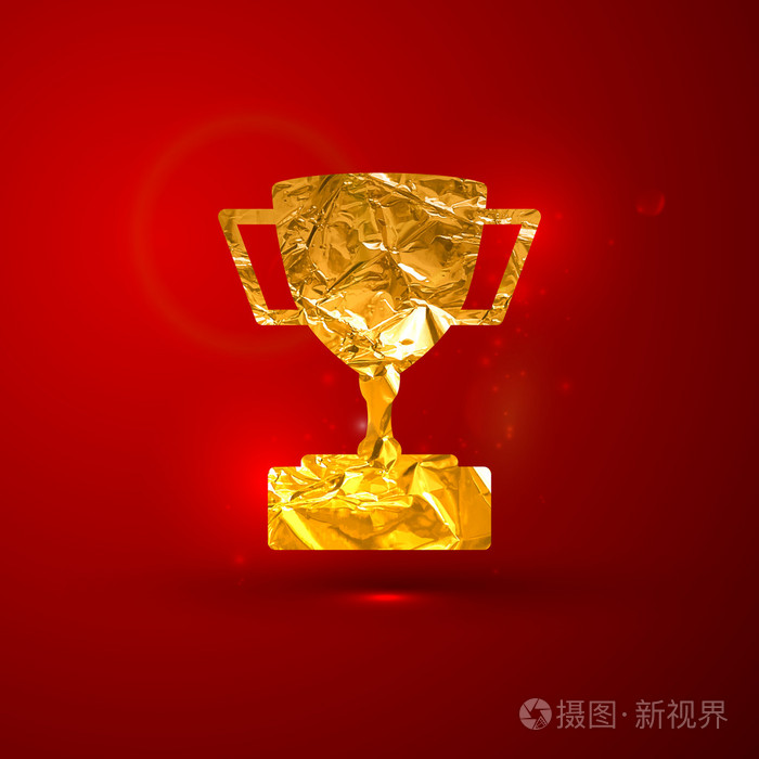 金色的金属冠军杯