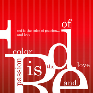 红色是激情和爱的颜色