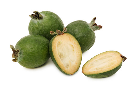 成熟的Feijoa孤立的