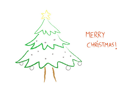 快乐圣诞树卡