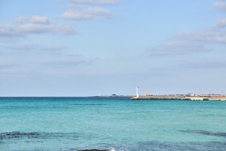 查看从在济州岛，韩国挟才海水浴场