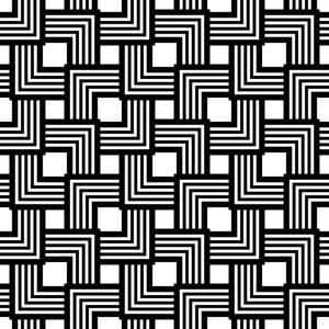 无缝的黑白相间的花纹，简单的矢量条纹几何