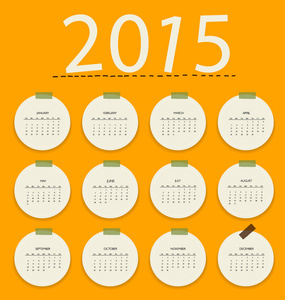 kalend do roku 2015. vektorov ilustrace