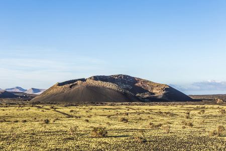 破火山口火山口布兰卡在兰萨罗特岛，Tinajo