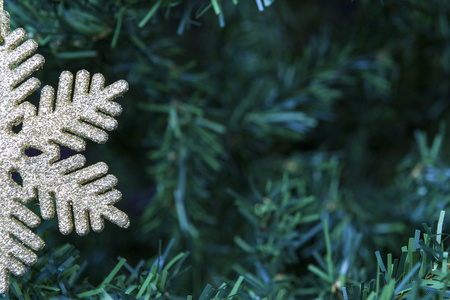 圣诞节装饰金色雪花