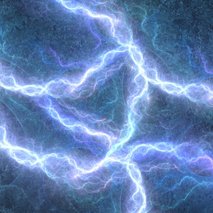 蓝色的电闪电抽象电气背景