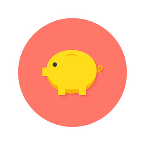 钱猪平面图标