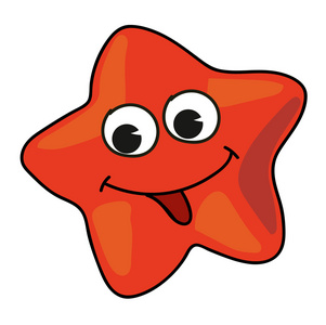 卡通橘黄色海星图片