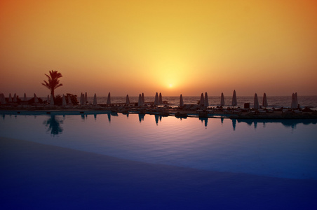 在红海埃及日落