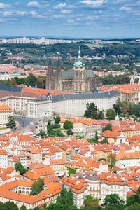城市景观的布拉格与维特大教堂