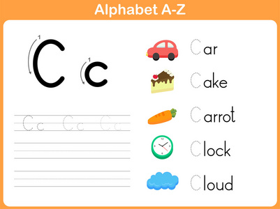 字母表跟踪工作表 写作 AZ