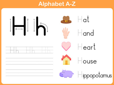 字母表跟踪工作表 写作 AZ