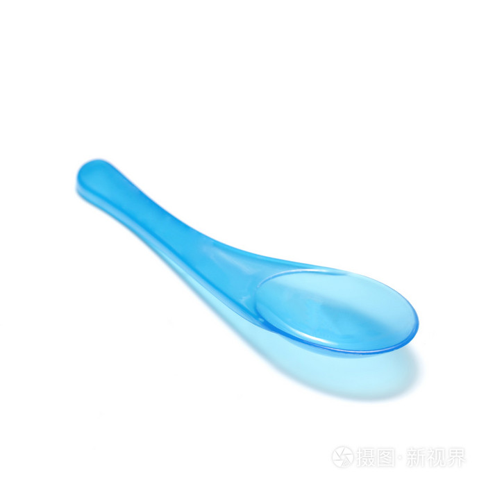 蓝色塑料勺子
