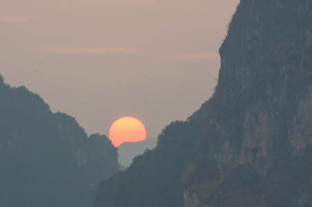泰国美丽的日落