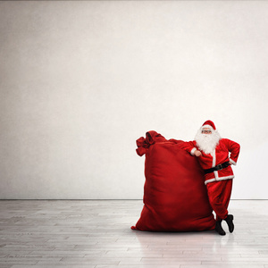 圣诞老人的大红色袋子