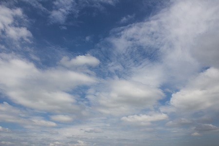 多云的蓝色天空抽象背景
