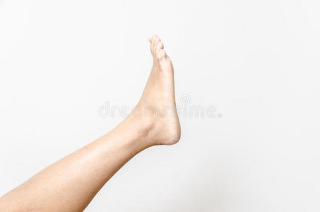 漂亮的女人一只脚和一只脚跟照片