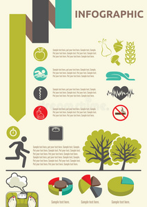 健康生活方式信息图