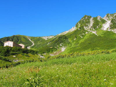 在日本长野的kisokoma山的senjojiki马戏团