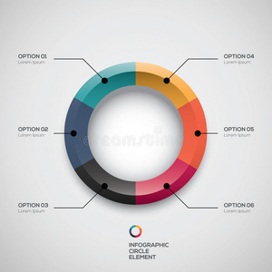 infographic用户界面风格的业务饼图和向量选项