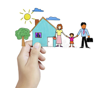 保护双手的家庭照片