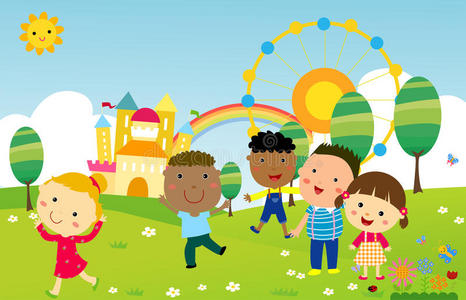 孩子们白天图片