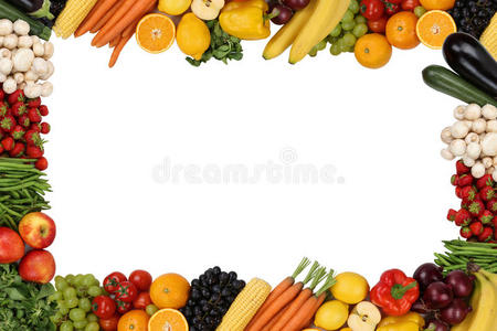 用水果和蔬菜制成的框架