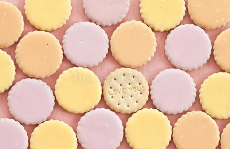 彩色糖霜饼干照片