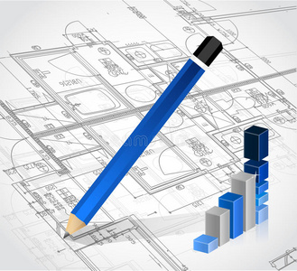 商业蓝图插图设计