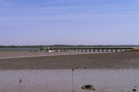 冈比亚河蓬德皮埃尔 · 德波尔多港口集装箱在旅行时卡德阿斯宛如爱情